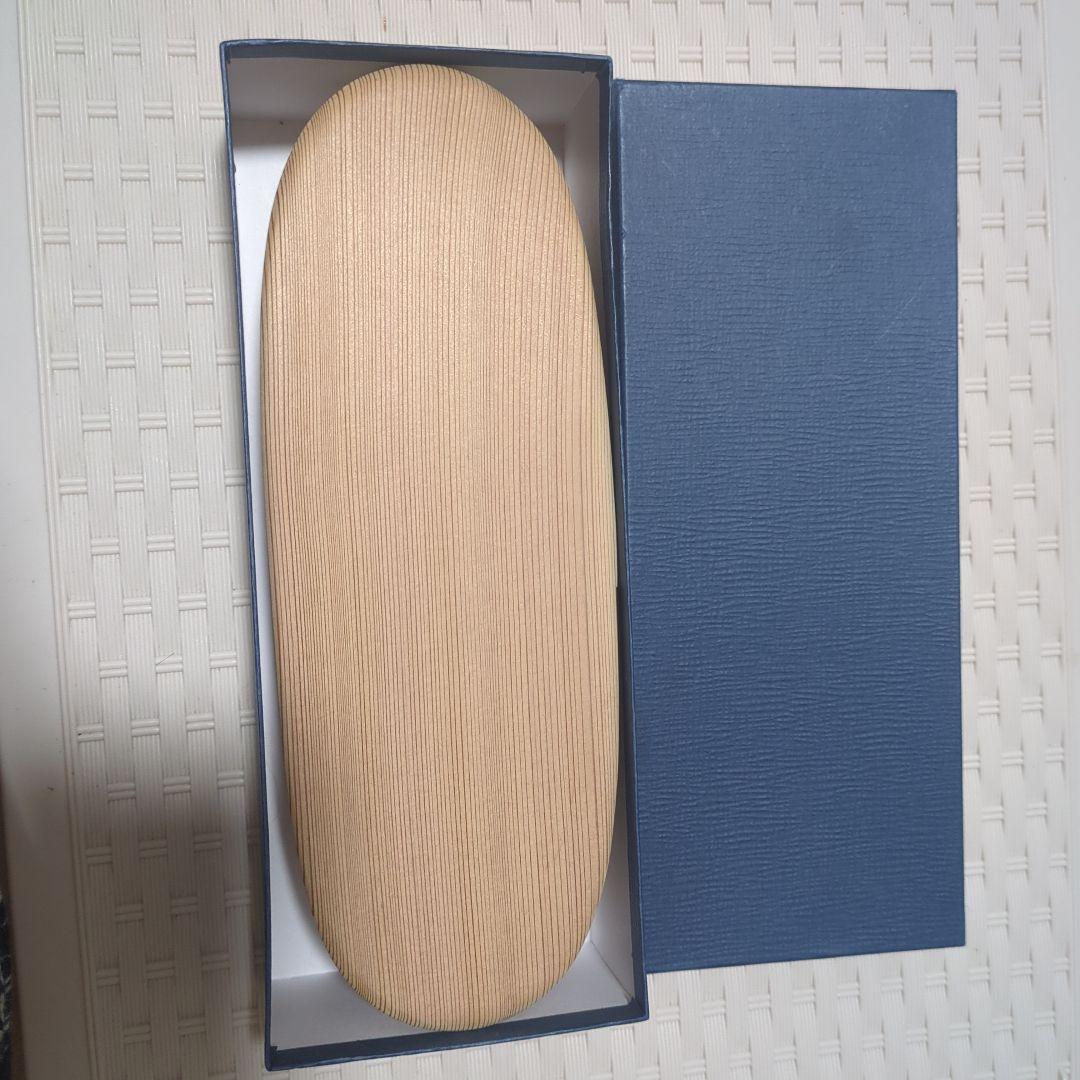 柴田慶信商店 曲げわっぱ 長手弁当箱　小　未使用　天然秋田杉の箸 215p6002-01_220404.jpg