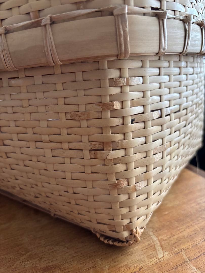 蓋付きバスケット かご つづら 行李 こおり 大