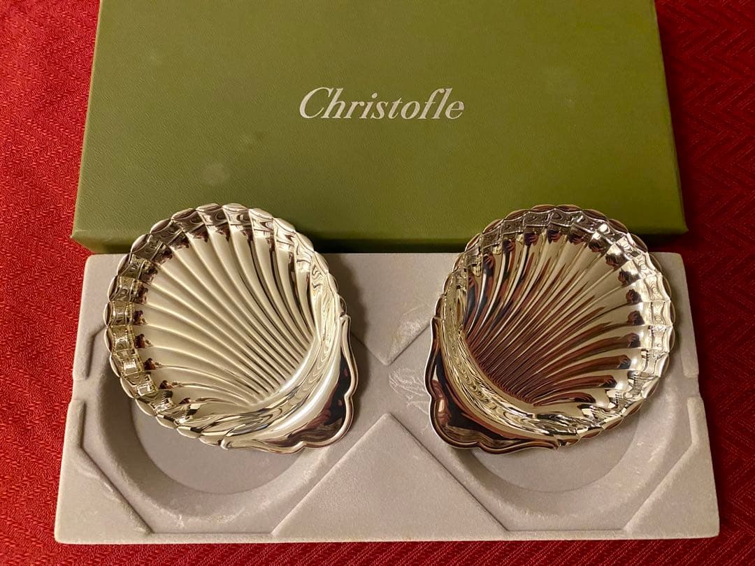 【未使用品並極美品☆レアアイテム☆】クリストフル コキーユ ミニプレート ペア グリルサンドメーカー ダブル用ミニケーキプレート ミニケーキの通販