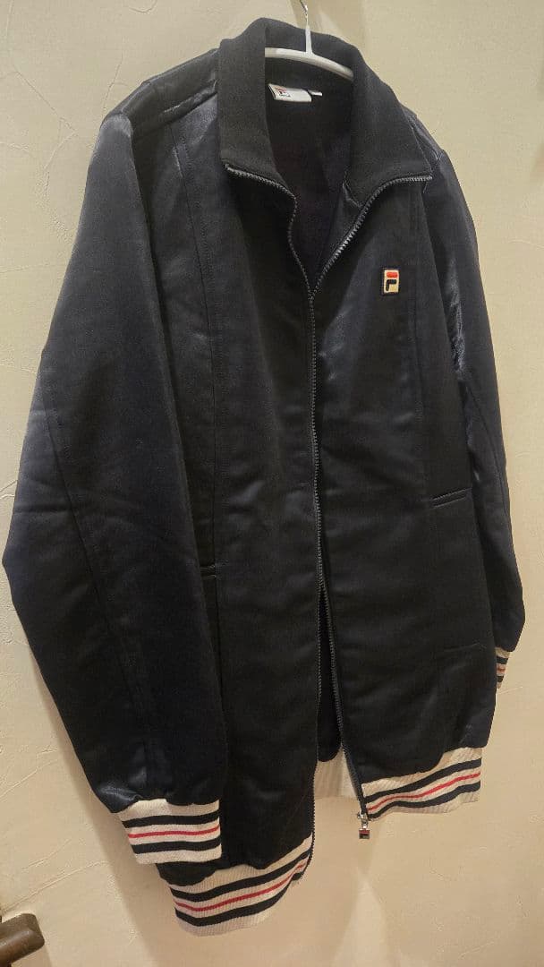 FILA フィラ トラックジャケット ブルゾン ネイビー 、Mサイズ、レディース FILA（フィラ） ブルゾン ジャンバー FILA LINE TRACK TOP NYLON