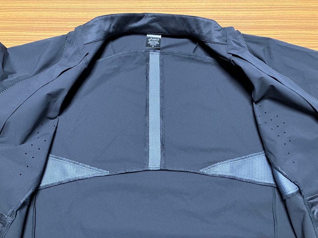 美品 アシックス ACTIBREEZEウーブンジャケット L 黒 SEIKOレア - メルカリ