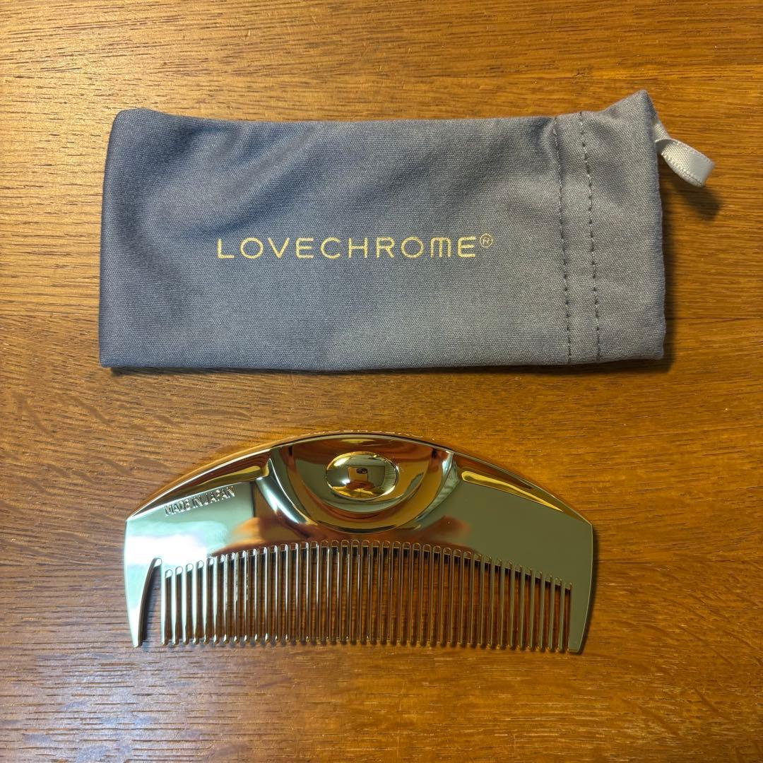 LOVECHROME】ゴールドコーム 収納ポーチ付き - メルカリ