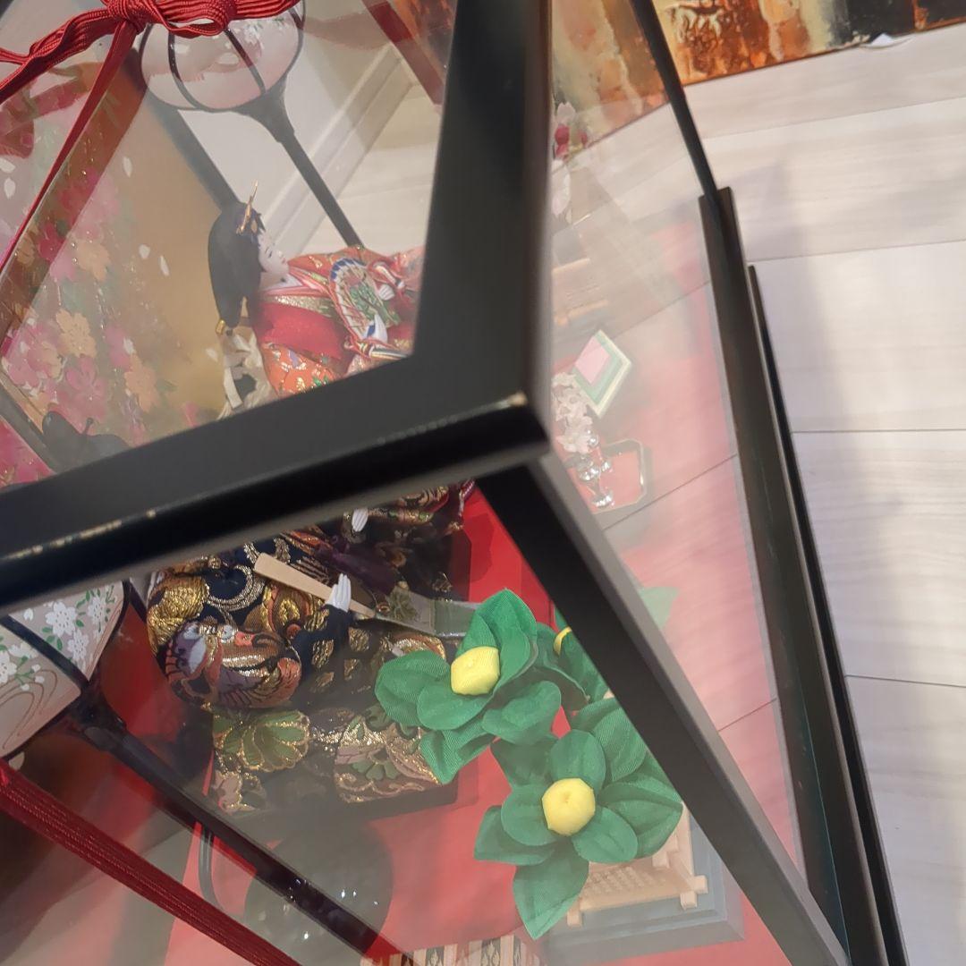 久月 よろこび雛 雛人形 お雛様 おひな様 ガラスケース 間口48cm