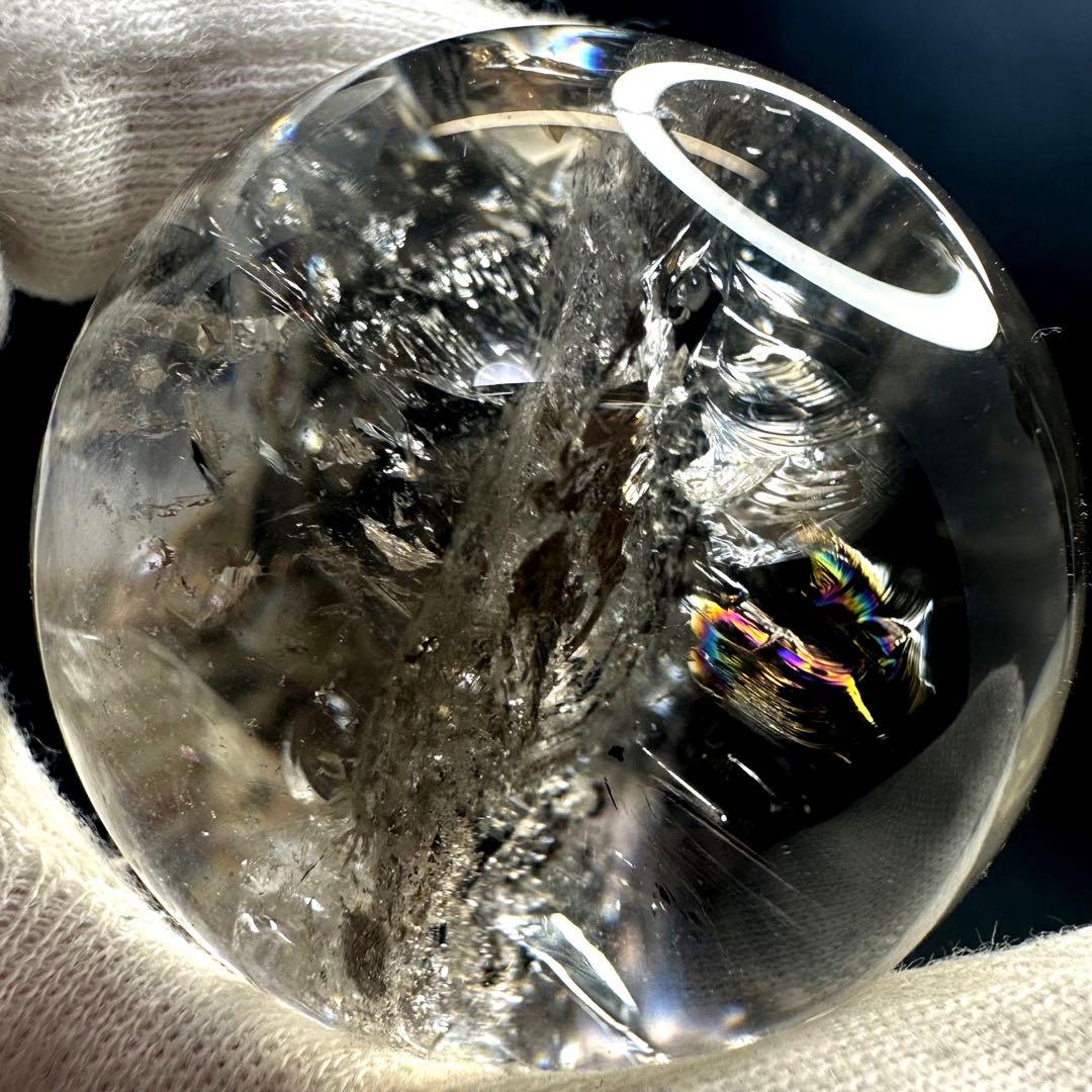 爆レア❗️ヒマラヤ水晶 丸玉 虹入り 天然石 パワーストーン☆パワー浄化A968 爆レア❗️ヒマラヤ水晶 丸玉 虹入り 天然石 パワーストーン☆パワー