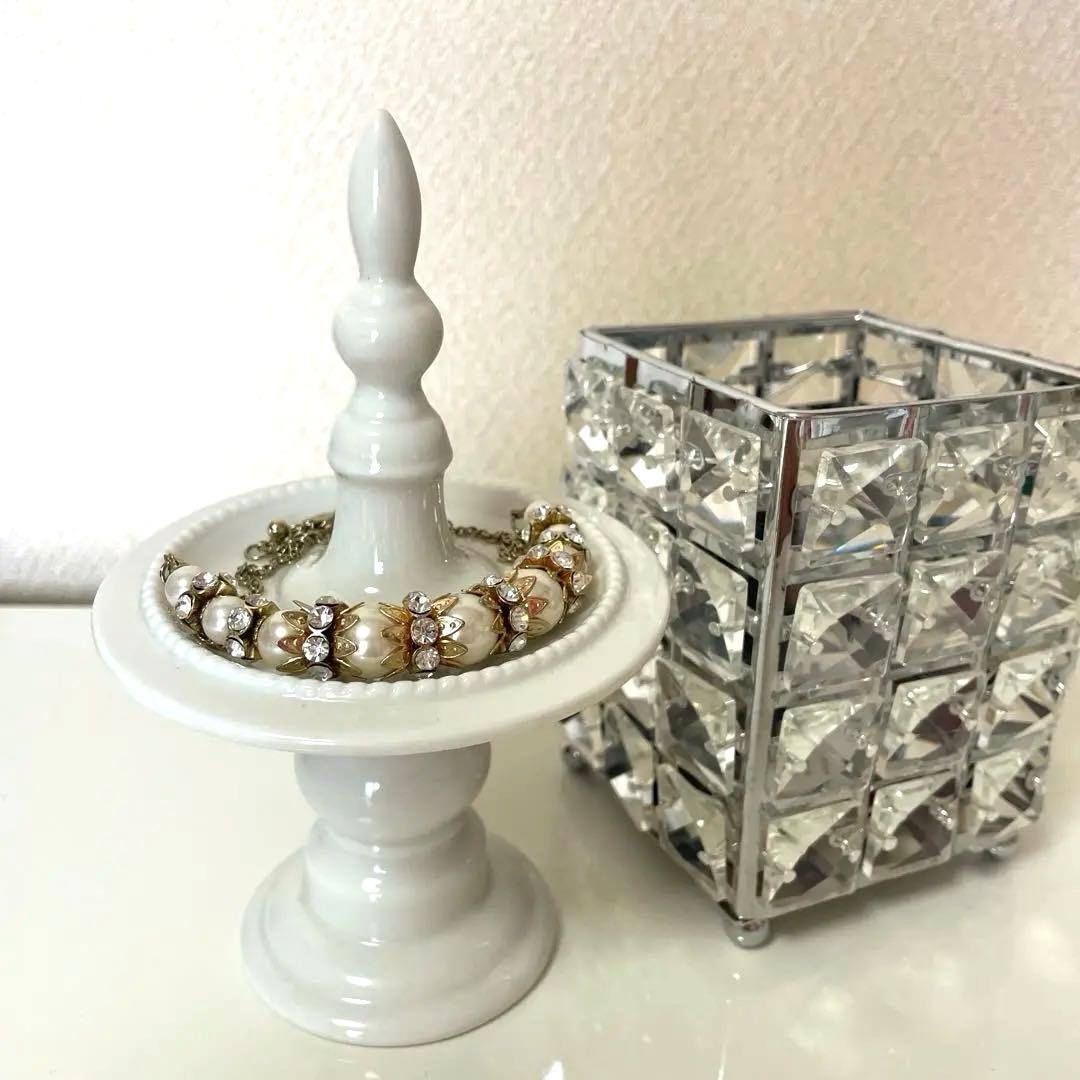 フレンチエレガント アクセサリーホルダー リングホルダー 陶器