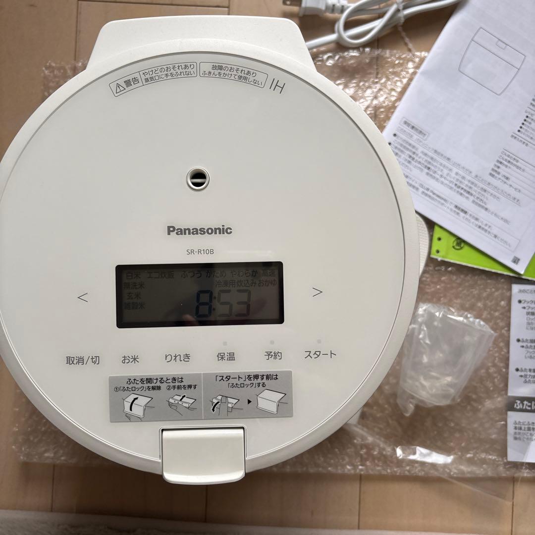 Panasonic 炊飯器 SR-R10B -W ホワイト 圧力IH 2025製 - メルカリ