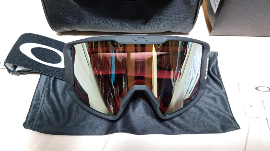 【新品未使用】OAKLEY LINE MINER L オークリー 007070 Oakley Line Miner™ L Snow Goggles - MVP Exclusive - Black Blue