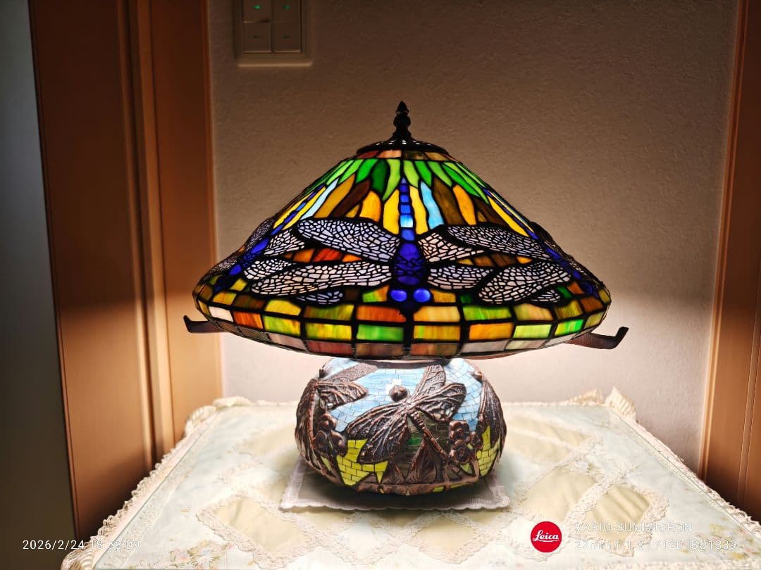 ティファニー ステンドグラス テーブルランプ ヴィンテージ トンボ