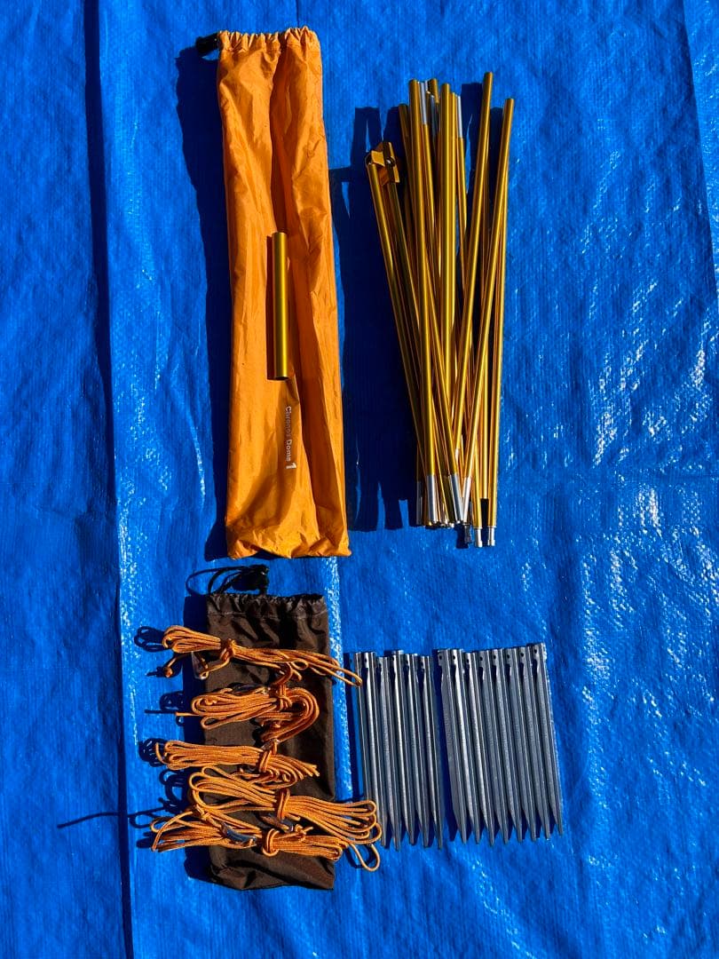 試し張りのみ】モンベル クロノスドーム1 オレンジ