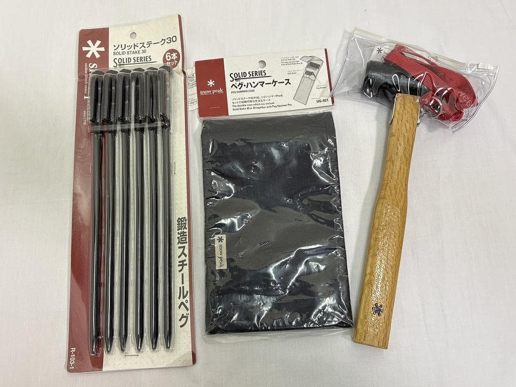 未使用 スノーピーク ペグハンマー pro s ソリッドステーク30 ケース