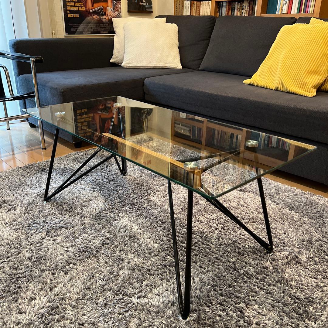 ガラスセンターテーブル モダンデザイン　ローテーブル テーブル ガラステーブル センターテーブル ローテーブル おしゃれ