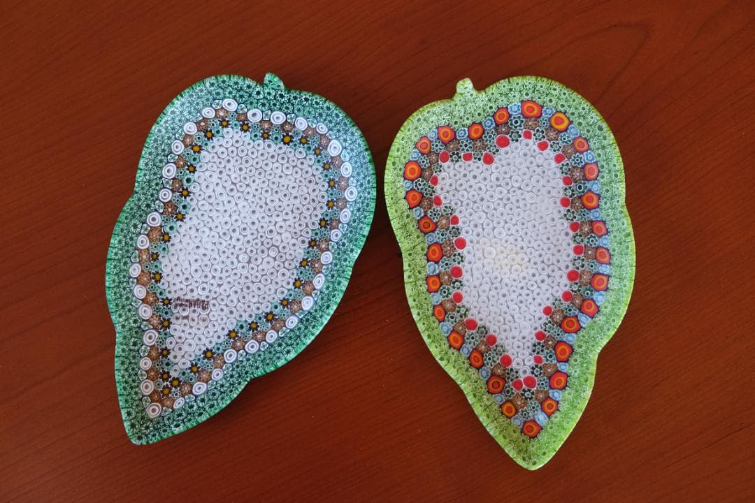 ベネチアングラス ミルフィオリ プレート モレッティ 時代物 飯塚