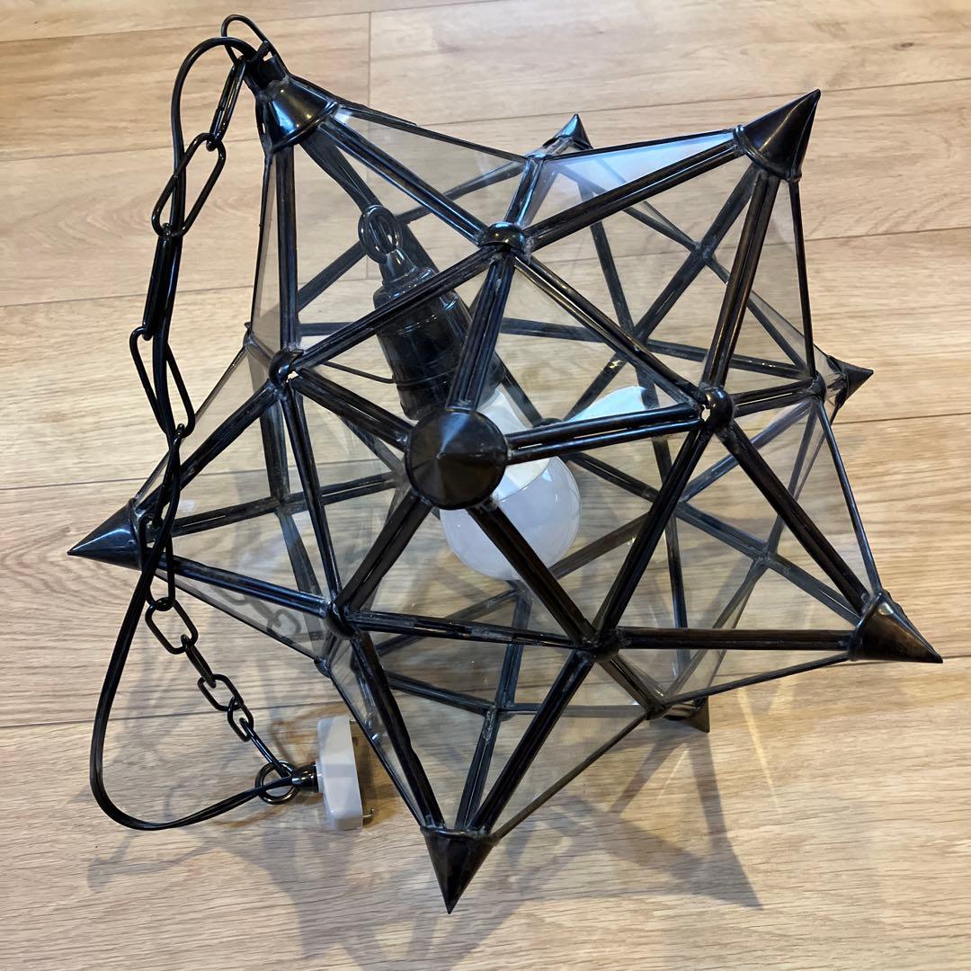 激レア　美品　ガラスシーリングライト　スター　星　ステンドグラス　e26 レトロ 楽天市場】シーリングライト 星型 ガラスシェード 1灯 口金E26
