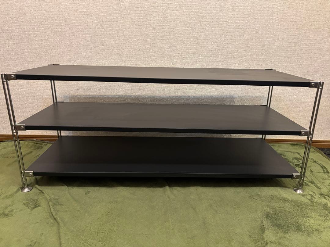 無印良品　ステンレスユニットシェルフ　(テレビ台) ESSE】無印良品の「ユニットシェルフ」は使い方が無限大。テレビ台や