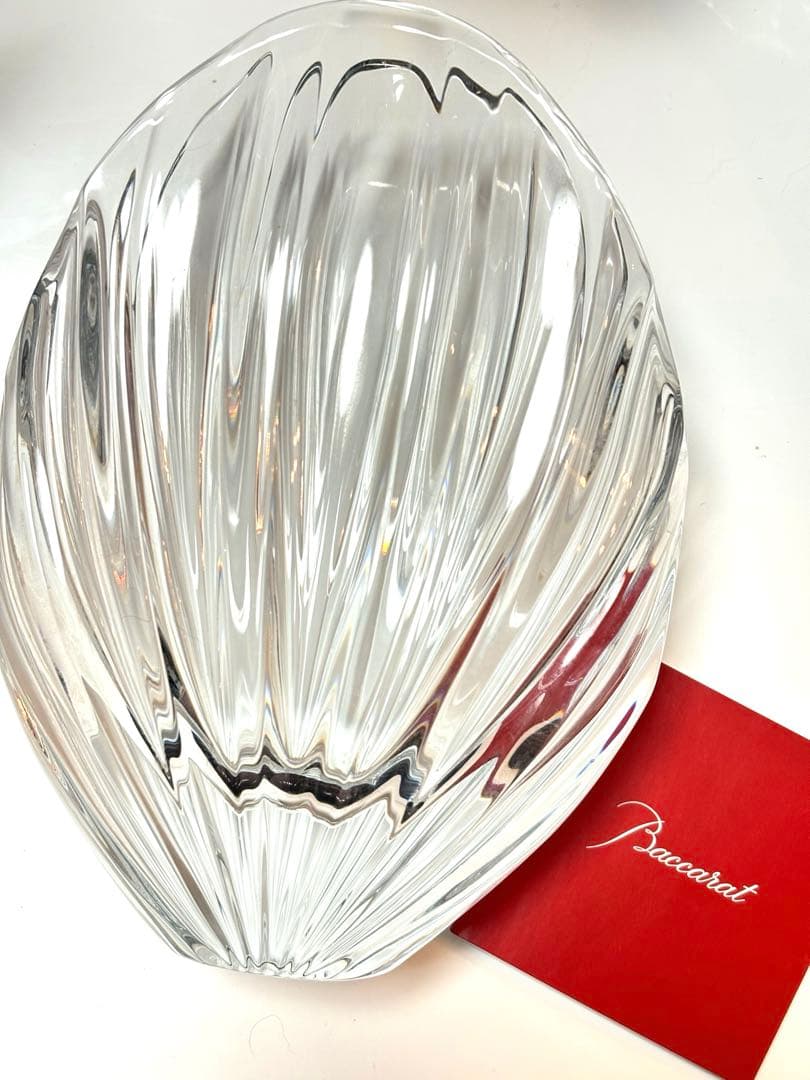 バカラ Baccarat リゴット シェル フラワーベース 花瓶 Baccarat バカラ リゴット シェル型 フラワーベース 花瓶 - メルカリ