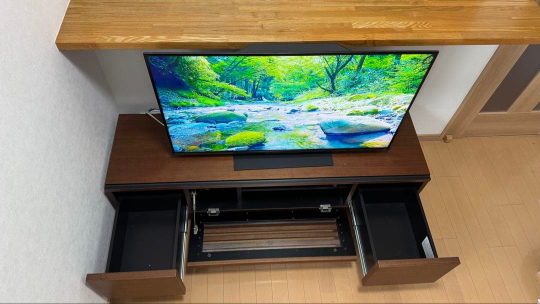 完成品送料込】ウォールナット突板 テレビ台 幅140 サンキ