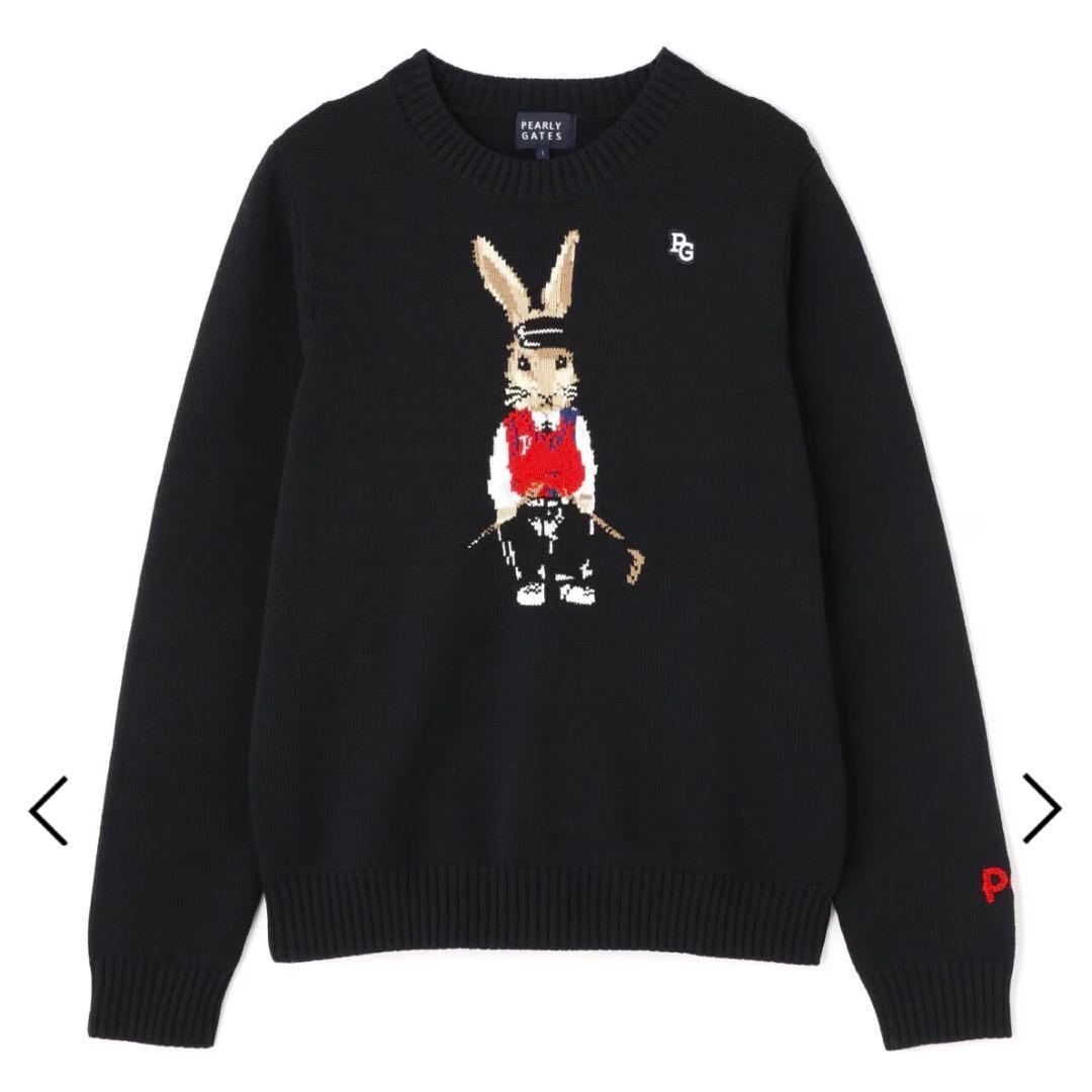 Pearly Gates パーリーゲイツ ラビット うさぎ ニット セーター 黒