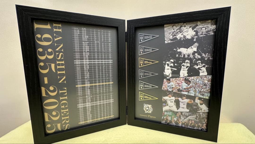 阪神タイガース 年間指定席 2025 記念品 歴代優勝ペナント型ピンバッジ