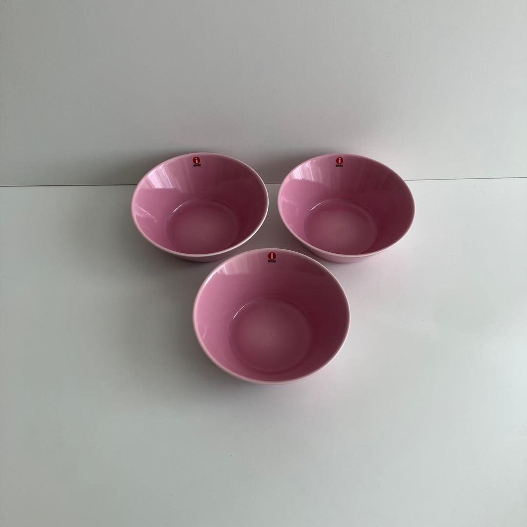 新品イッタラ　ティーマ　ローズ　15cmボウル　３枚　在庫最後バラ売り不可 iittala / イッタラ / Teema / ティーマ / ボウル / 15cm / ローズ
