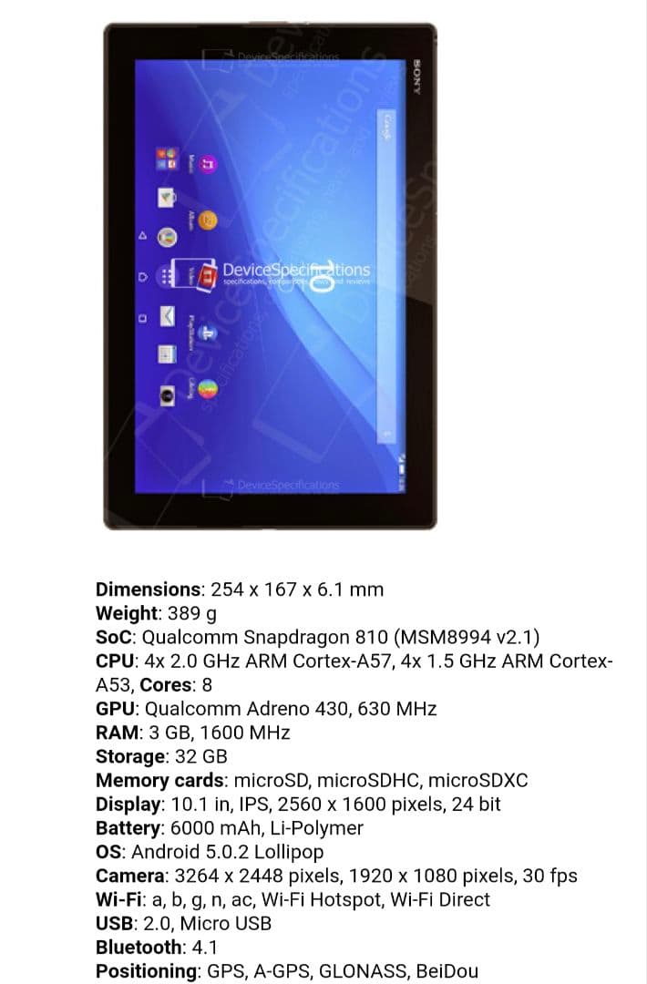 Xperia Z4 Tablet SGP712 Wi-Fi Android12化 - メルカリ