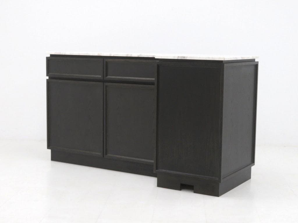 展示品 大理石 オーク材 受付カウンター キッチンカウンター キャビネット