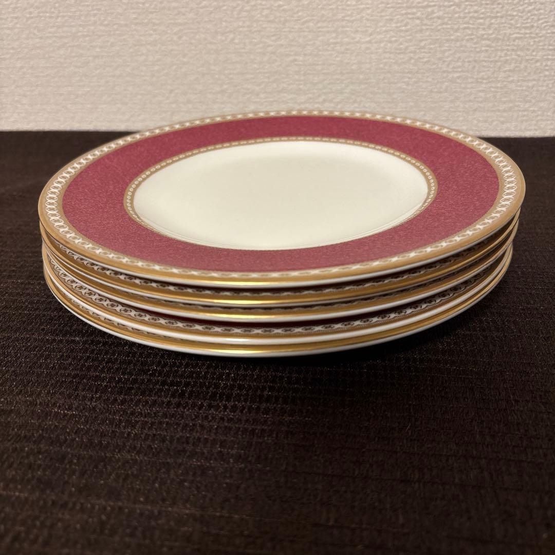 ウェッジウッド　ユーランダー　パウダールビー　デザートプレート　20.5cm