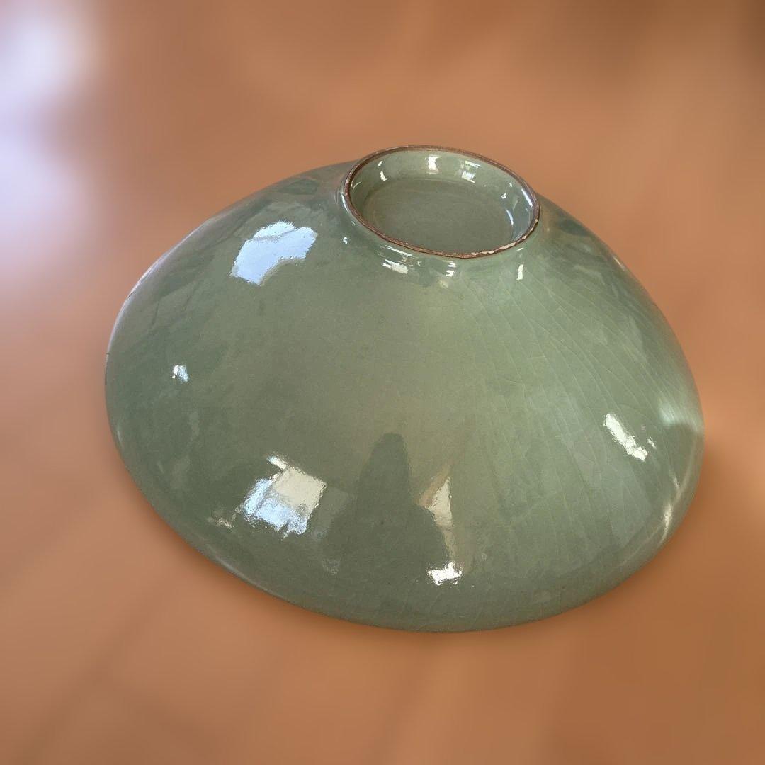 青磁 お椀型花器 生け花華展用に - メルカリ