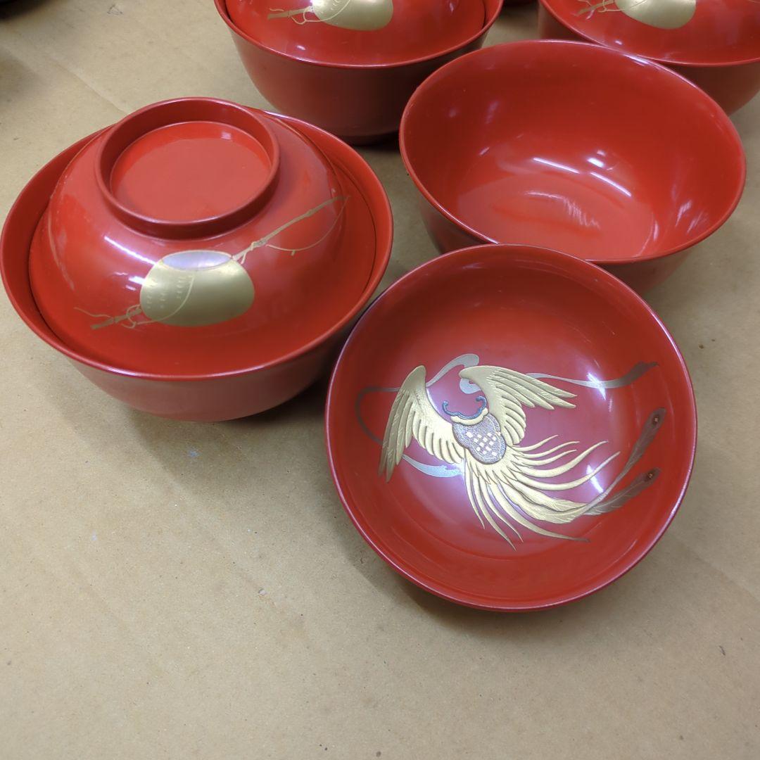 骨董 お椀 蓋付き 漆器 蒔絵 海 木製 漆 5つ〜 - メルカリ