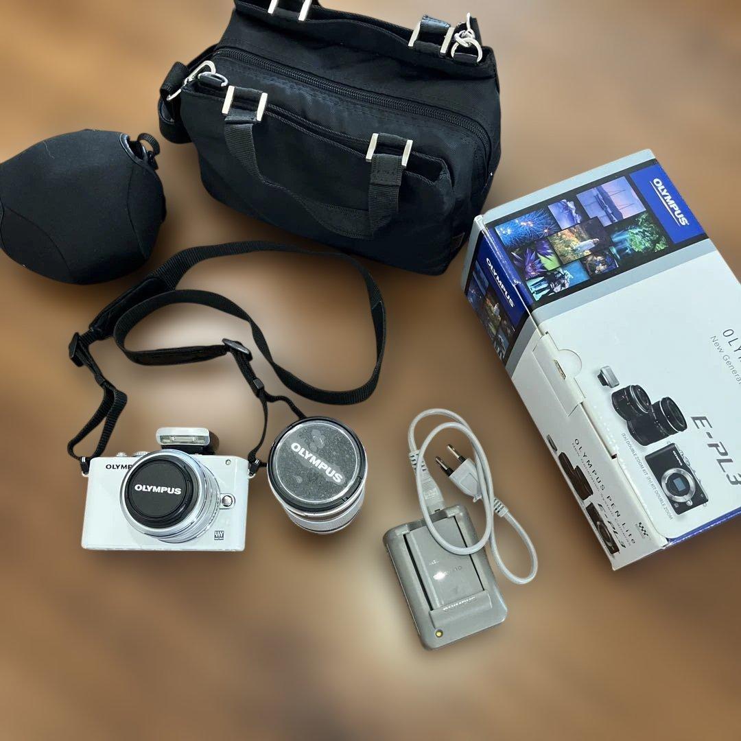 Olympus E-PL3 デジタルカメラ ズームレンズ付き OLYMPUS PEN オリンパス ミラーレス Lite E-PL3 レンズキット ホワイト