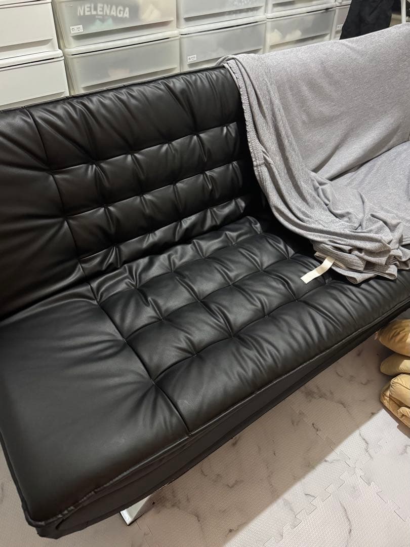 nao　ニトリ Nシールド ロック ソファーベッド 3人掛け l字 幅195cm] 合皮ソファベッド(Nシールド ロック) ソファベッド ソファー