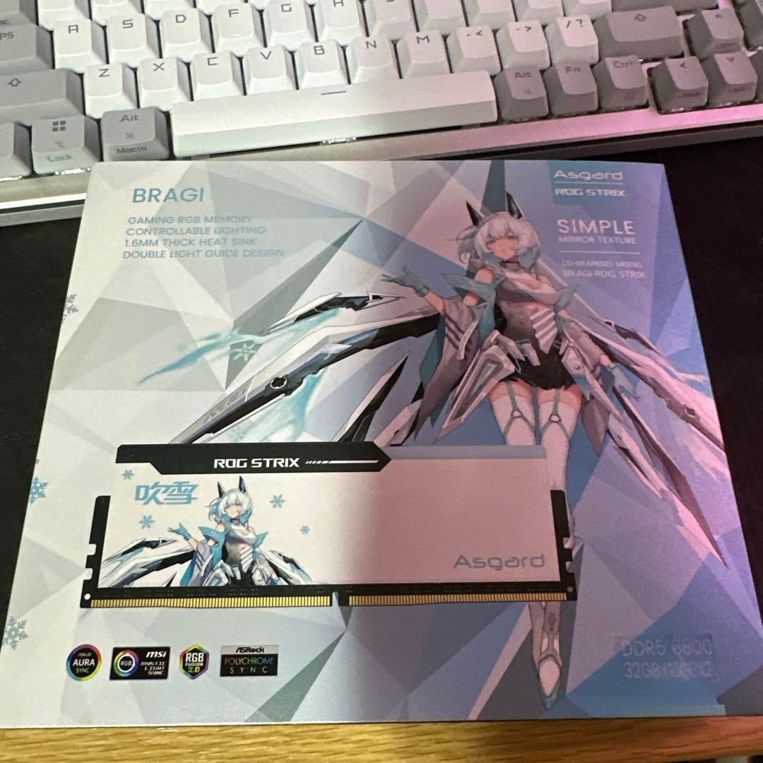 Asgard rog strix ddr5 6800MHz 32GB 吹雪コラボ - メルカリ