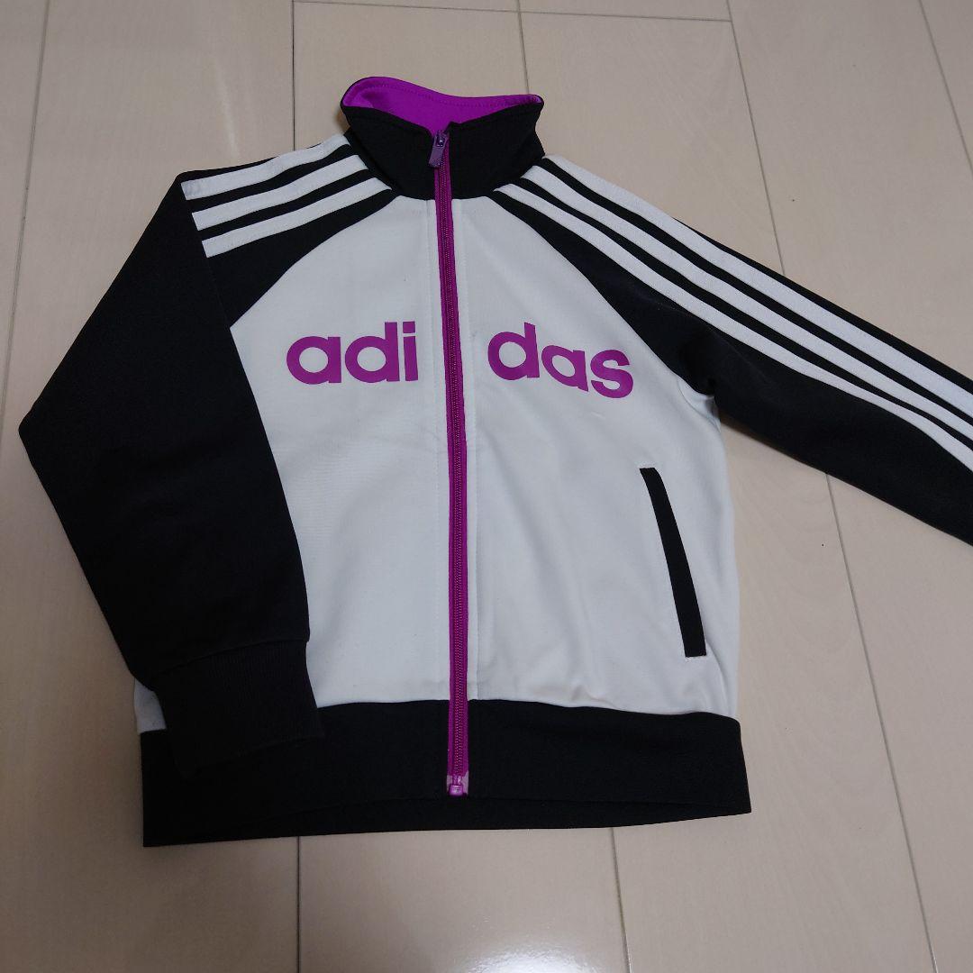 adidas ジャージ ジップアップ ホワイト/ブラック/ピンク - メルカリ