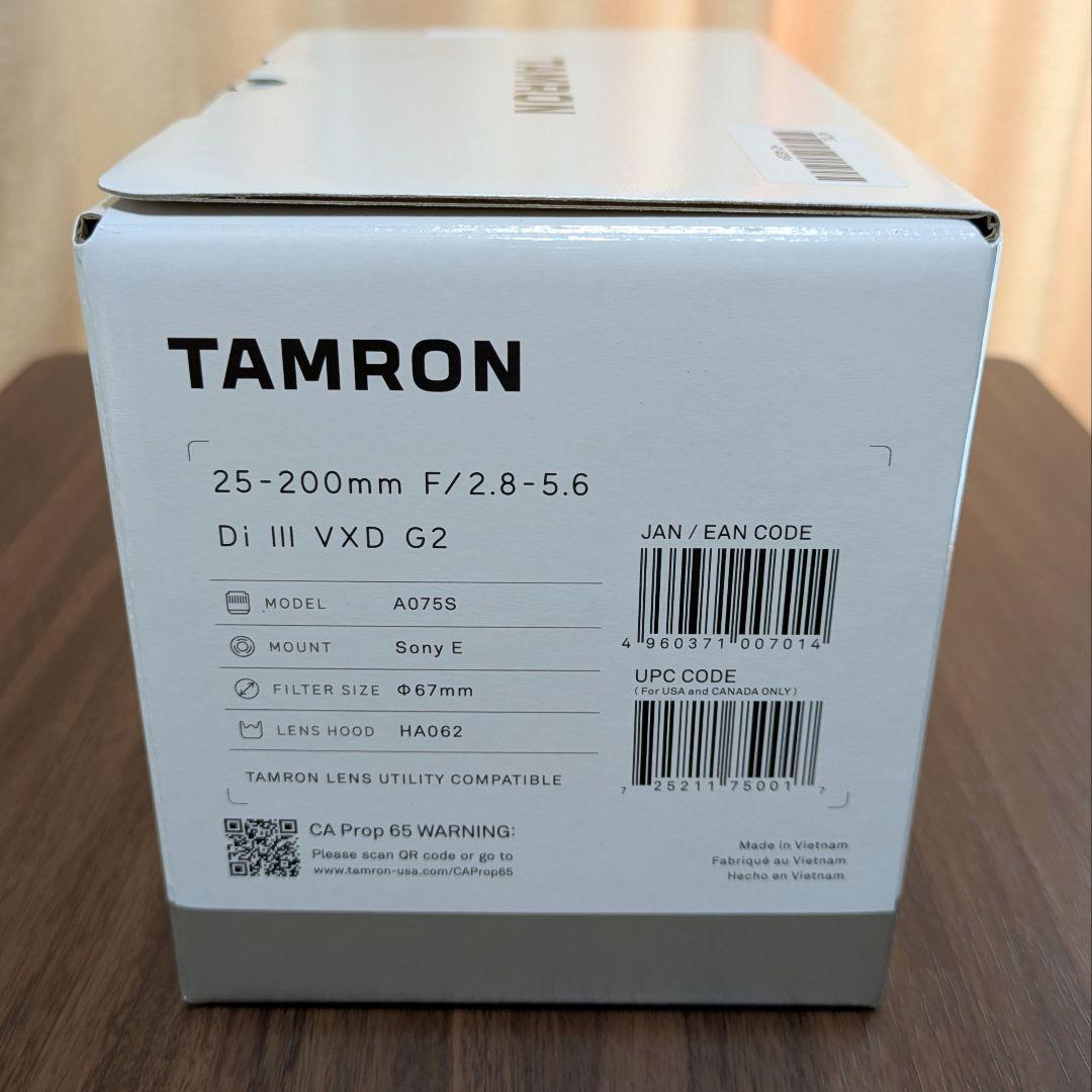 タムロン 25-200mm F2.8-5.6 G2【新品未開封】