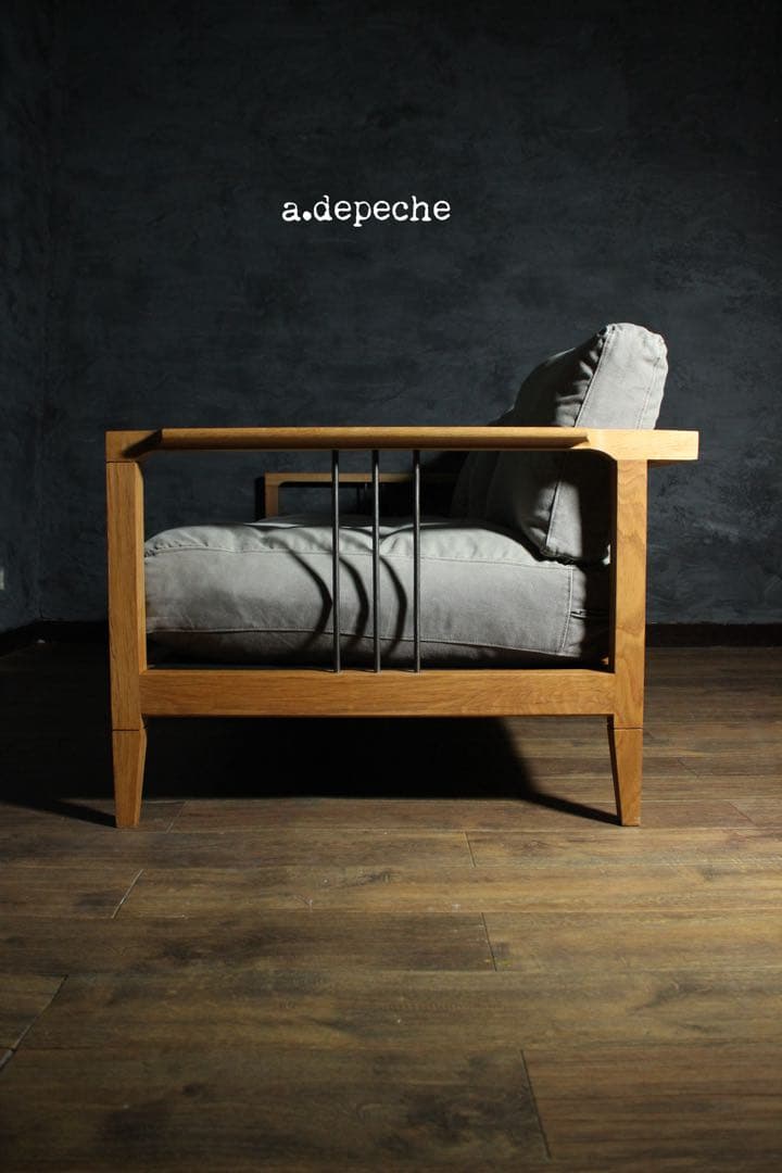 首都圏送無料〜a.depeche solo 3aeat 無垢20万フェザーソファ - メルカリ