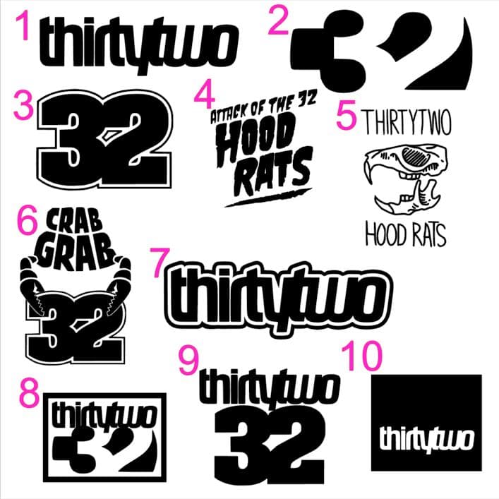 thirtytwo サーティーツー ステッカー - メルカリ