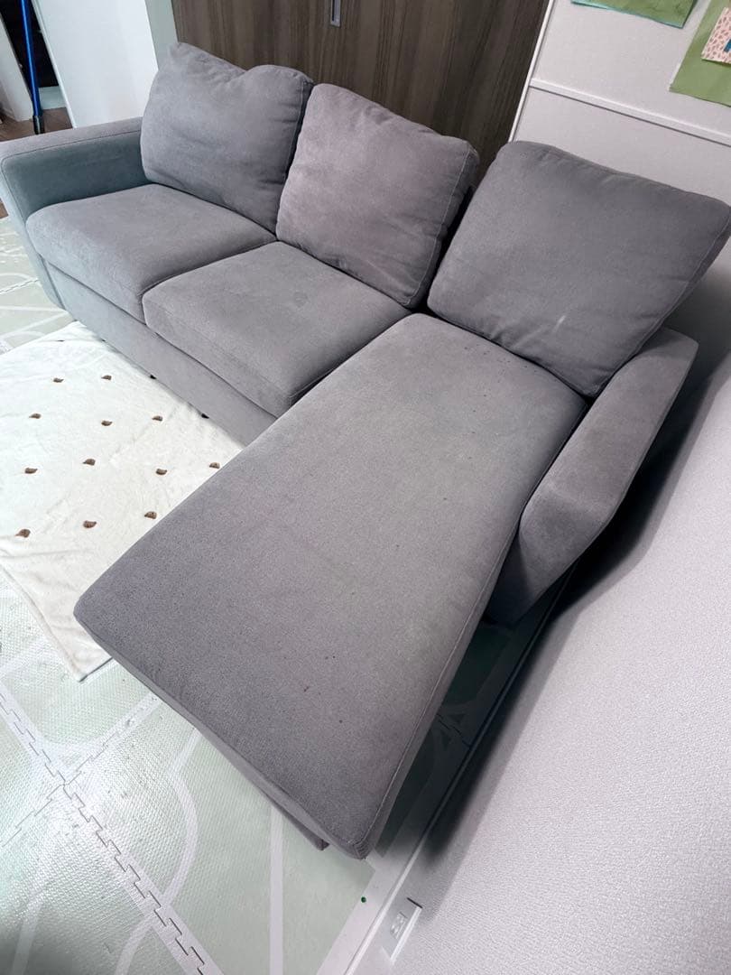 グレー L字型ソファ 廃番】ジャンニ グレー レフト コーナーソファ - L型ソファー