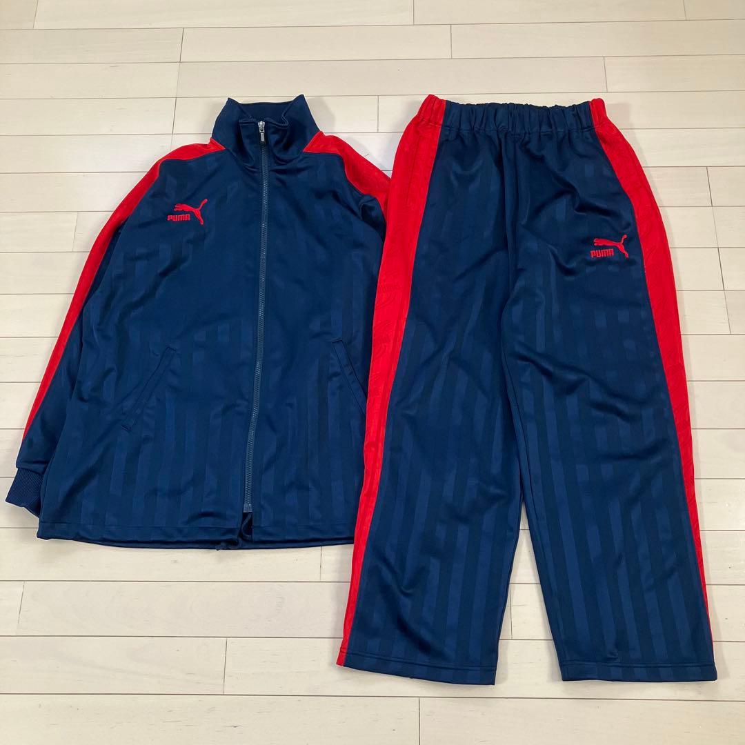 3.11 PUMA プーマ ジャージ上下セットアップ ネイビー/レッド S~M