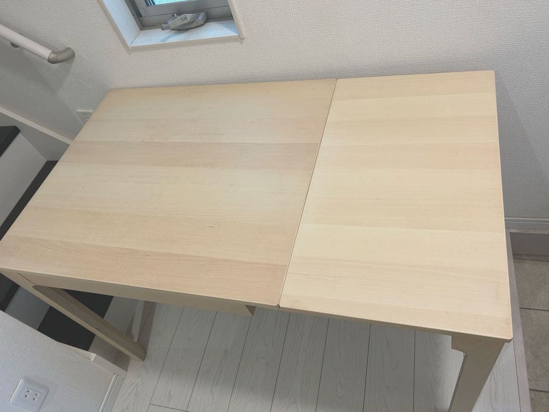 美品】IKEA EKEDALEN 伸長式ダイニング テーブル バーチ - メルカリ