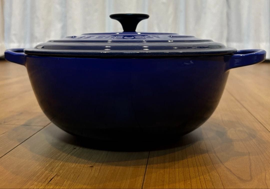 Le Creuset ル・クルーゼ マルミット 26 ブルー 内側黒ホーロー加工