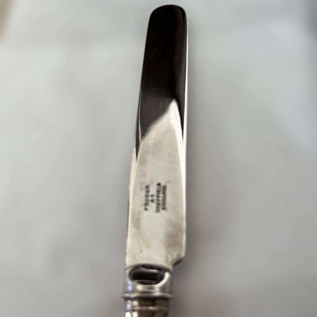 白蝶貝 / 純銀継手】507gビクトリアン デザートナイフ＆フォーク12本