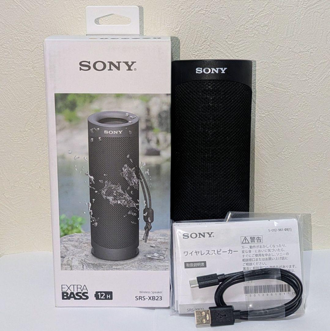 【ほぼ未使用 最終価格】SONY SRS-XB23 ブラック ほぼ未使用】SONY SRS-XB23 Bluetoothスピーカーブラック - メルカリ
