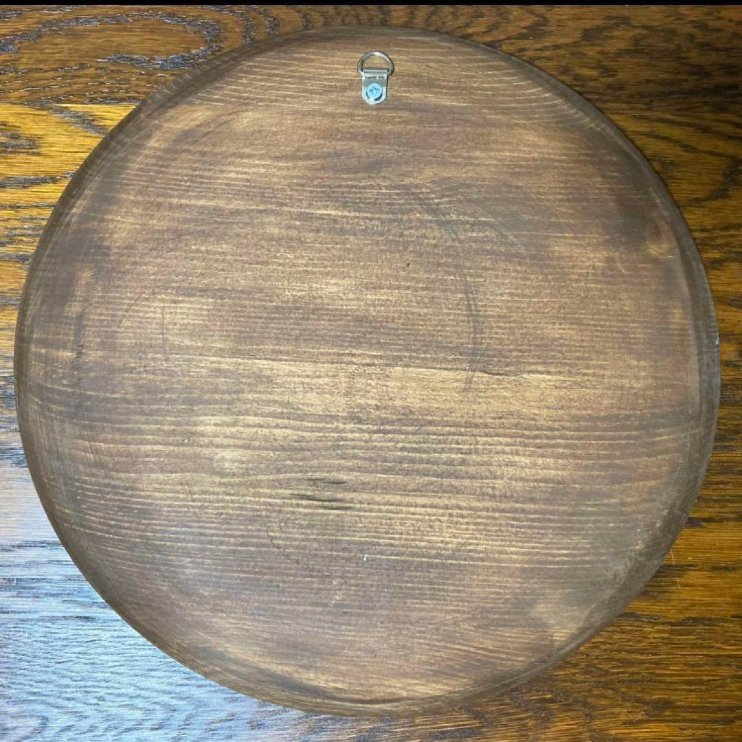 ロシア雑貨☆ロシア民話『3匹のクマ&白腹カササギ』木製飾り皿