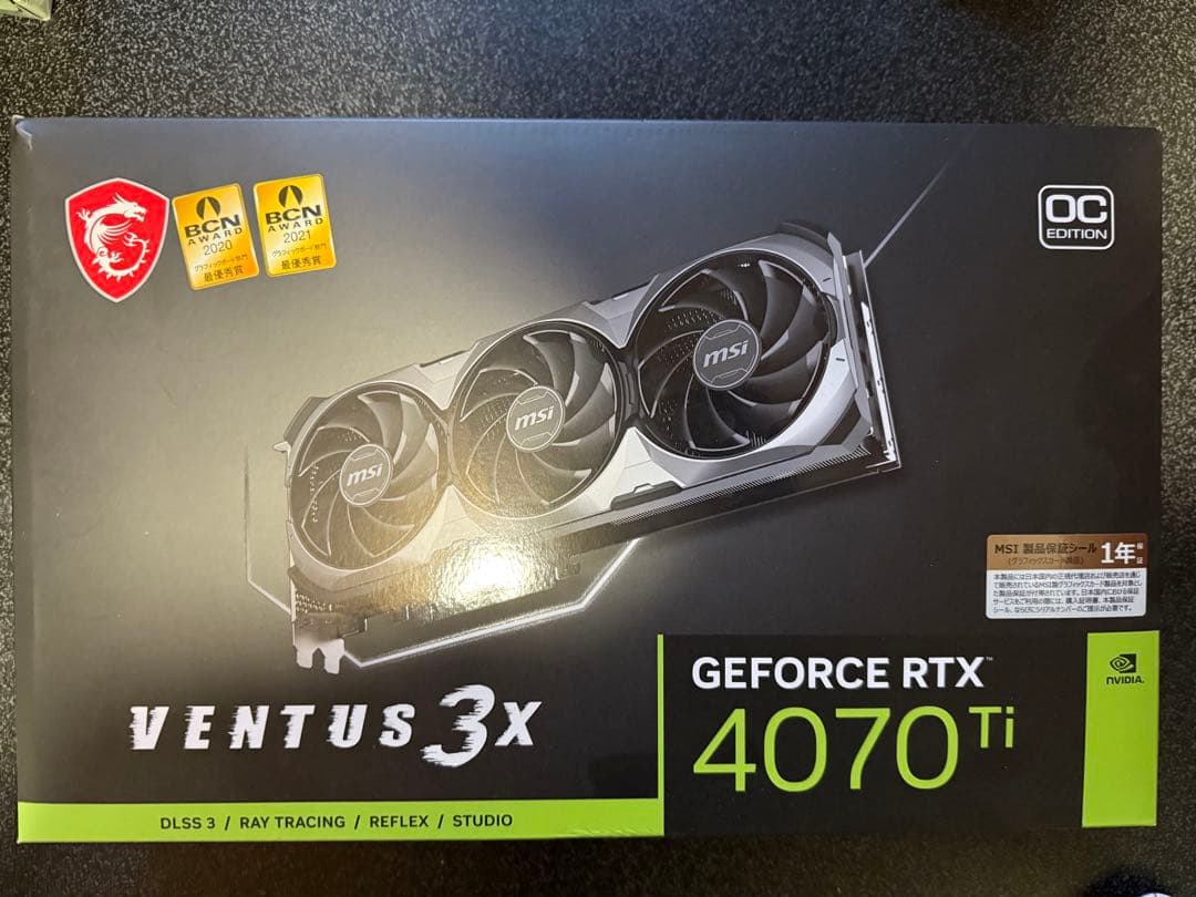 『期間限定値下げ中』MSI RTX 4070 Ti Ventus 3× MSI NVIDIA GeForce RTX 4070 Ventus 3X Overclocked Triple Fan 12GB
