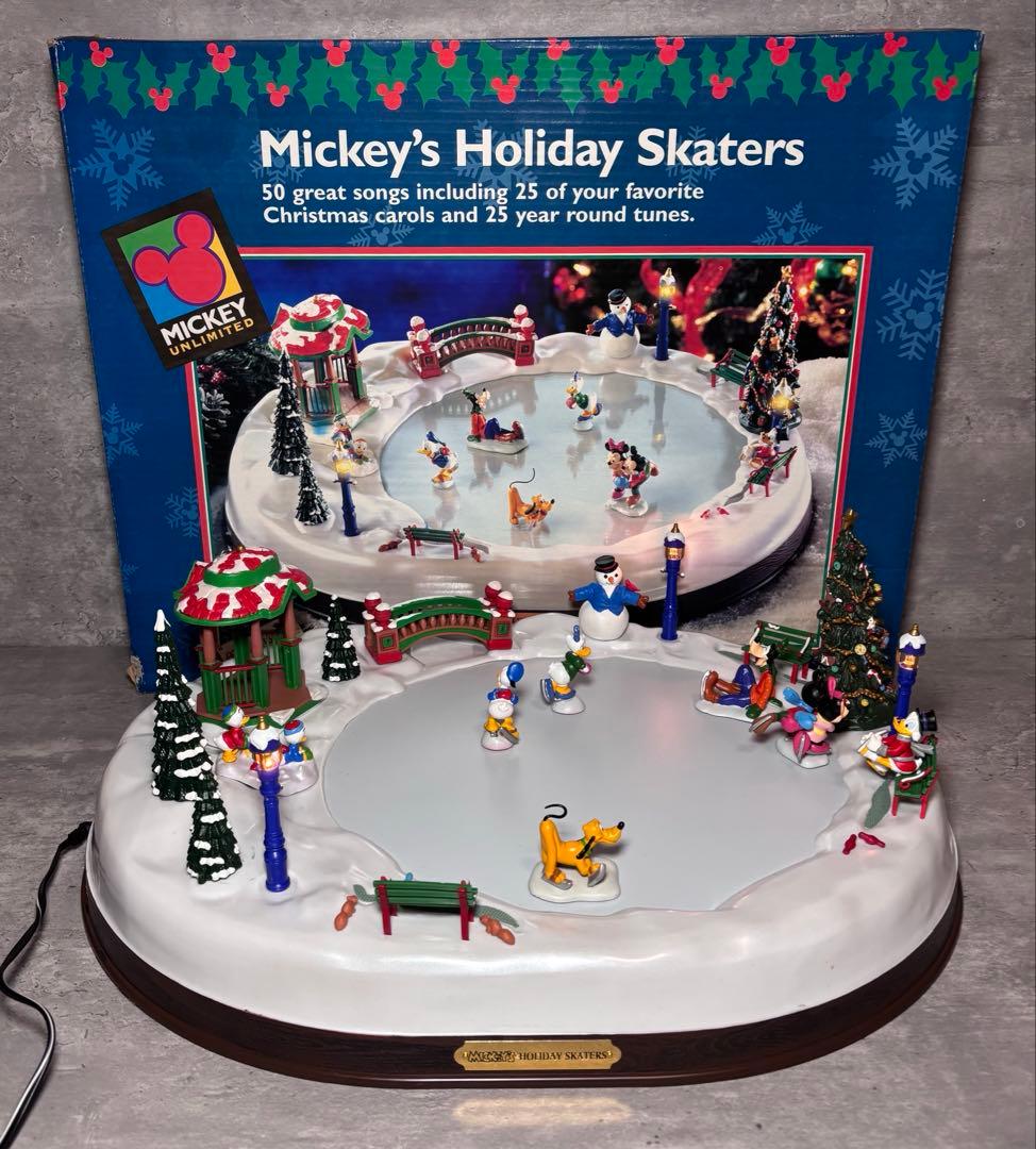 美品24時間発送！ディズニー mickey’s holiday skaters department-56-811274-mickey-