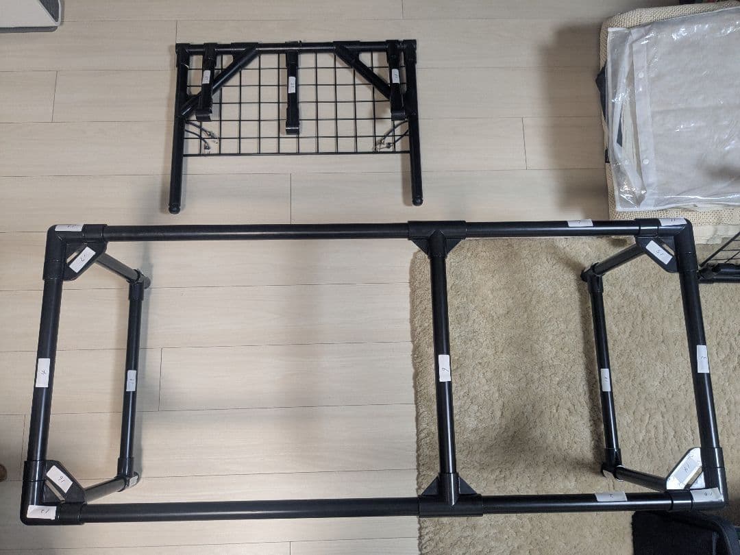 SUV車用車中泊対応イレクターパイプテーブルフレームのみ （SK