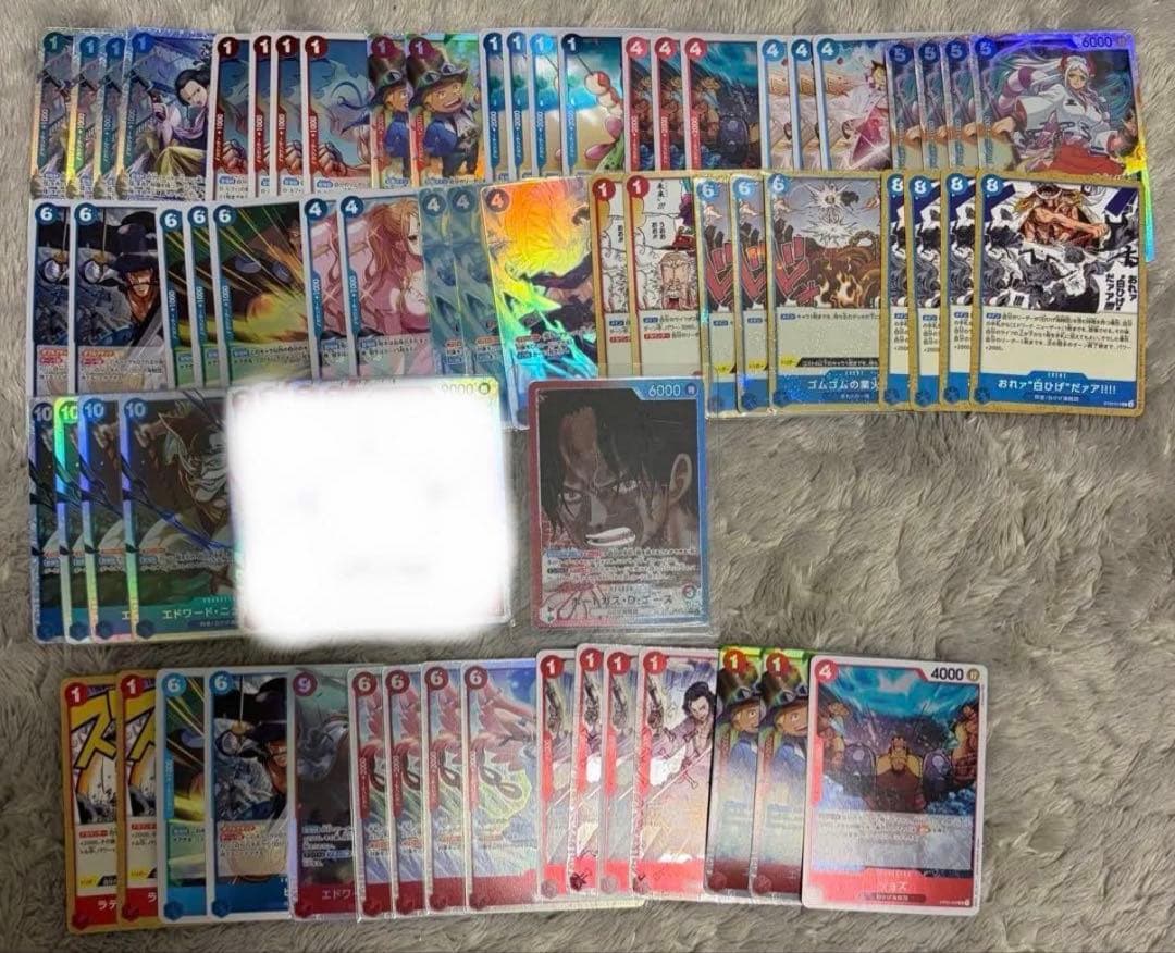 ワンピースカード 赤青エース リーダーパラレル デッキパーツ付 - メルカリ