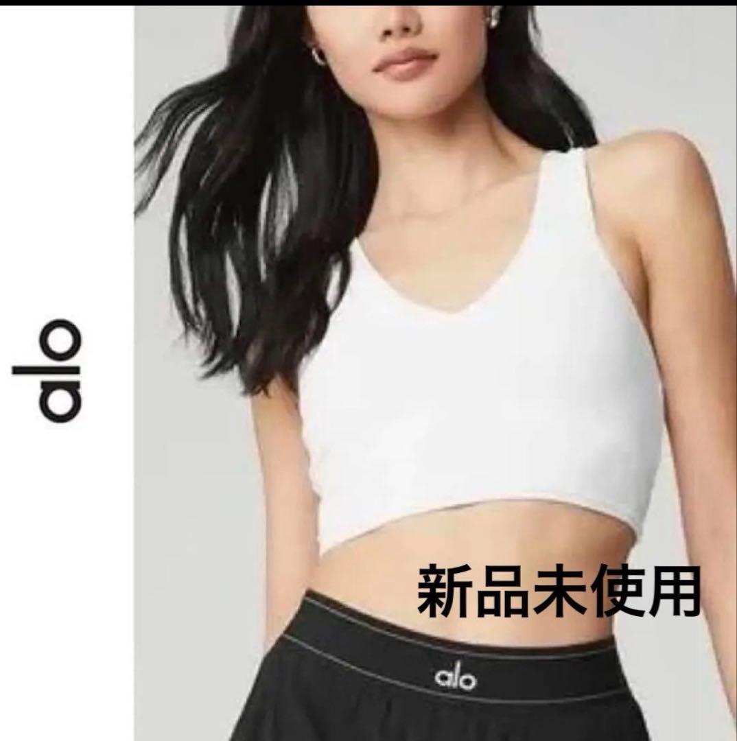 ALO yoga タンクトップ AIRBRUSH REAL BRA ホワイト Airbrush Real Bra Tank - White | ALO