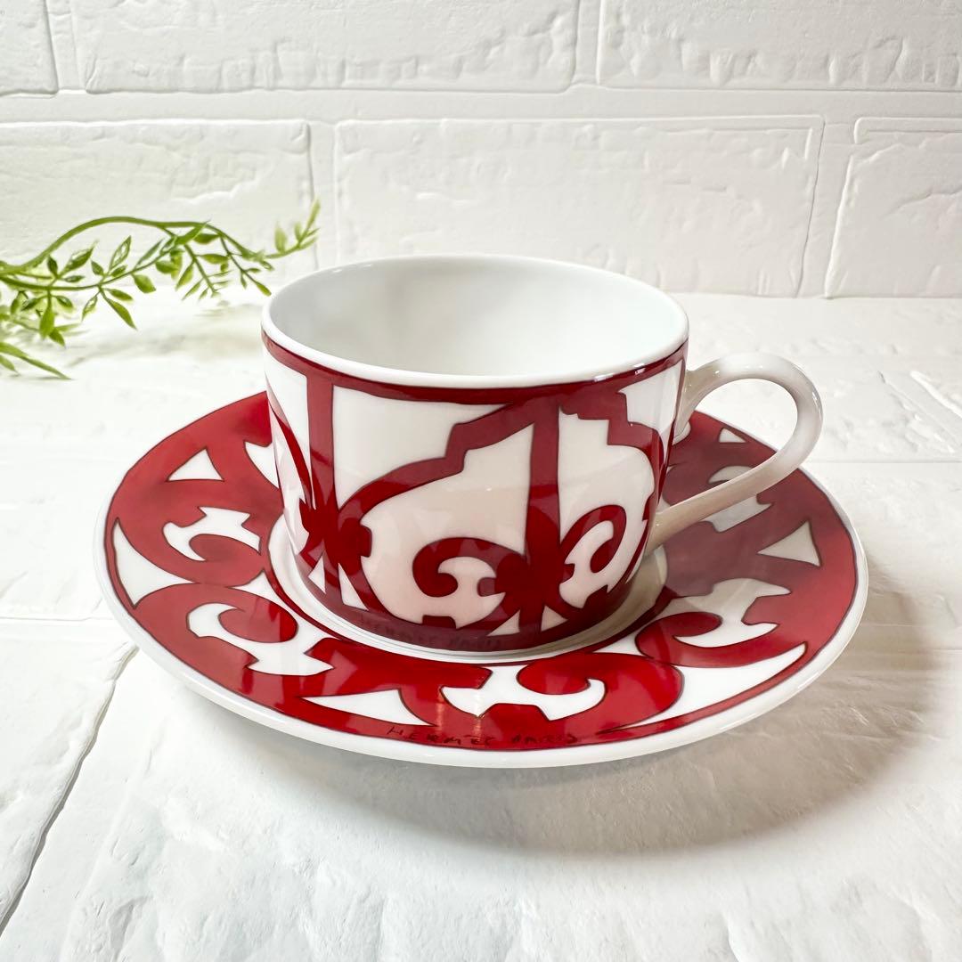 HERMES エルメス 〈ガダルキヴィール〉 カップ&ソーサー 160ml - メルカリ