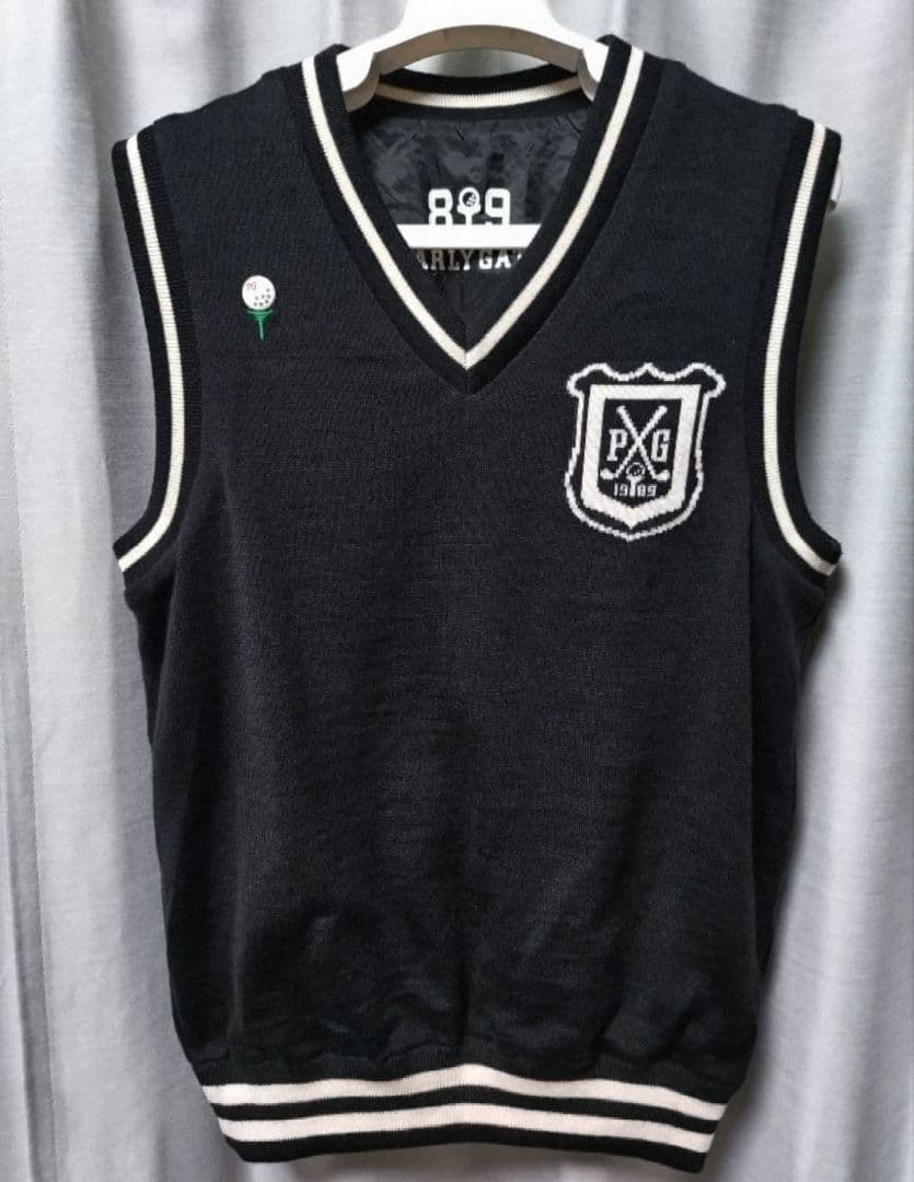 パーリーゲイツ リバーシブル ベスト ウール混 ナイロン 黒系 - メルカリ