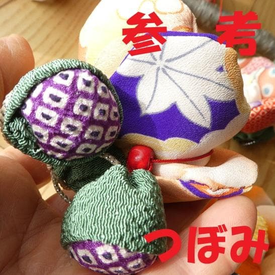 古布 正絹 吊るし椿 錦紗縮緬 ピンク 桃色 疋田模様 さげもん